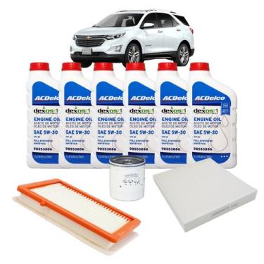 Imagem de Kit Troca De Óleo Chevrolet Equinox 2.0 Turbo - 6 LT Acdelco 5w30 Sint