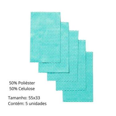 Imagem de Pano De Limpeza Multiuso X-Freg 5 UN Alta Absorção Casamia, Verde