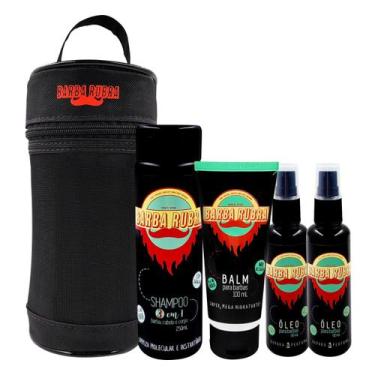 Imagem de Kit Barba Rubra Necessaire, Shampoo 3 em 1, Balm e 02 Óleos