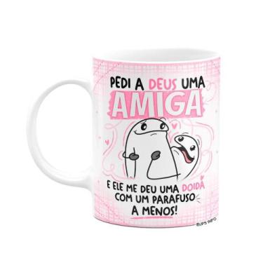 Imagem de Caneca Flork Amizade - Pedi a Deus uma amiga - JPS INFO