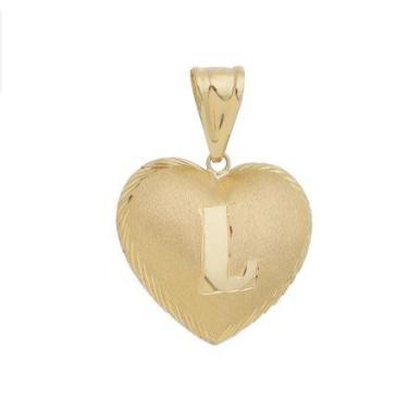 Imagem de Pingente de ouro 18k Coração com Inicial A a Z - Elegancy Joias, R