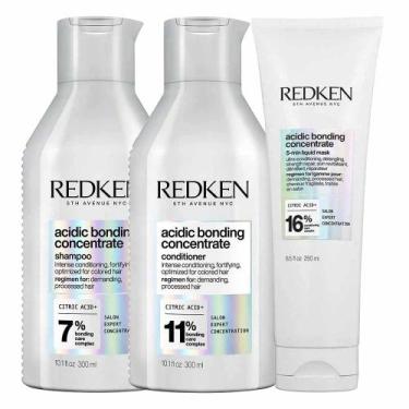 Imagem de Redken Acidic Bonding Concentrate Kit  Shampoo + Condicionador + Másca