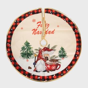 Imagem de Saia Para Árvore de Natal Temática Papai Noel 120cm - Gici Christimas
