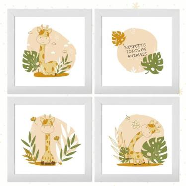 Imagem de Quadrinhos Decorativo para Quarto de Bebê Infantil Menino Menina Safar