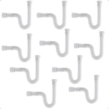 Imagem de Kit 10 Sifões Sanfonados 66cm Com 3 Borrachas - TIGRE, Sifão