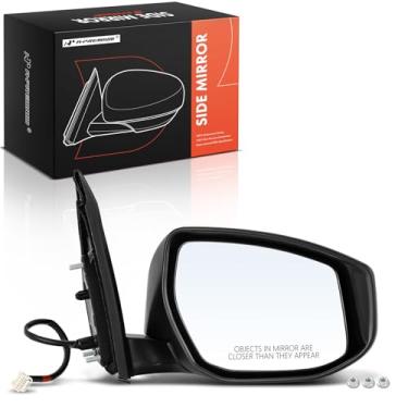 Imagem de A-Premium Espelho de porta elétrica do lado do passageiro compatível com Nissan Sentra 2013 2014 2015 - Espelho retrovisor externo externo dobrável manual não aquecido - Substituição # 96301-3SG0B,