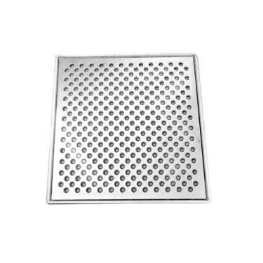 Imagem de Grelha Pluvial 30x30 Alumínio Perfurado Anti Insetos com Suporte - FIC