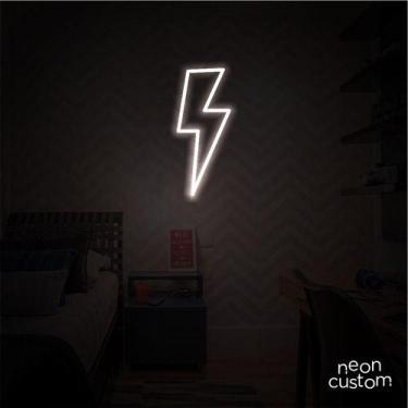 Imagem de luminaria letreiro Neon Led Raio 40x15 luminoso decoração p/ selfie - 