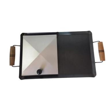 Imagem de Chapa Bifeteira 48x30 Com Prensa para Lanche e Porções - JME METAL