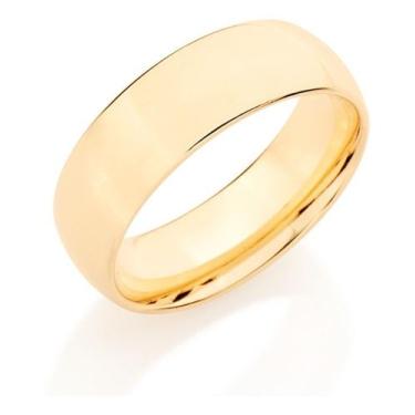 Imagem de Aliança Anatômica Larga Arredondado. 8mm Rommanel 511618, Branco, 22