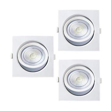 Imagem de Kit 3 Spot de Led Embutir Alltop Par30 Quadrado 10W Bivolt Taschibra, 