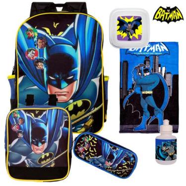 Imagem de Mochila Masculina Preta Juvenil Batman com Lancheira Toys 2U