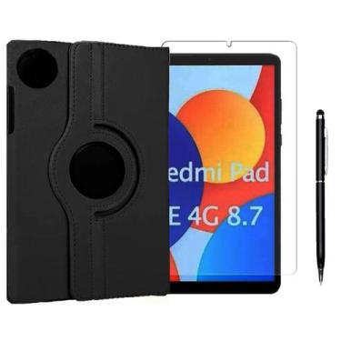 Imagem de Capa Giratoria + Película + Caneta Touch Compatível Com Redmi Se 8.7 -