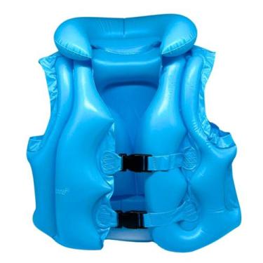 Imagem de Boia Colete Infantil De Pvc Inflável Para Piscina Tamanho G - NLQT, Az