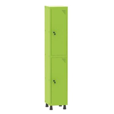 Imagem de Armário Guarda Volume Locker Roupeiro 1 Vão 2 Portas Aço GRF501/2 Verd