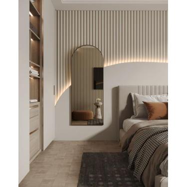 Imagem de Espelho Orgânico Parede Curvado Grande Corpo Inteiro E13 170x70cm Com 