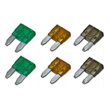 Imagem de Kit Mini Fusíveis Automotivo 5a 30a 7.5a 30unidades - MXT