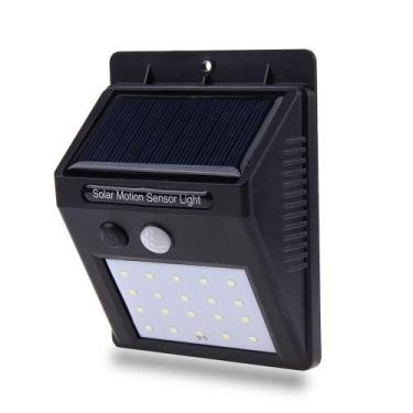Imagem de Luminaria Lampada Solar Sensor Parede 20 Leds 12H Energia - Abmidia