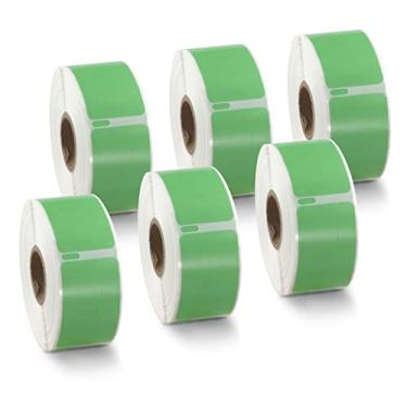 Imagem de BETCKEY Etiquetas coloridas compatíveis com Dymo 30330 (3/10.2 cm x 5.1 cm) pequenas etiquetas multiuso, compatíveis com impressoras de mesa Dymo LabelWriter Thermal 450, 4XL e Zebra [6 rolos, 3000