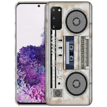 Imagem de GlamCase - Capa para Samsung Galaxy S20, Galaxy S20 - Design vintage de gravador de cassete de rádio, impresso, fina e elegante, capa traseira de plástico rígido para Samsung S20