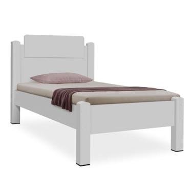 Imagem de Cama Tamanho Solteiro Moderna Paris Luxo Quarto Criança Para Menino E Menina Reforçada Robusta Cor Branco