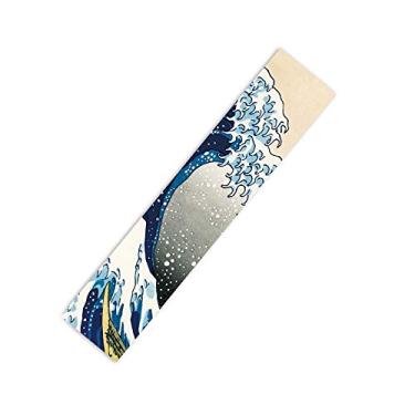 Imagem de Skate elétrico esportivo ao ar livre 117 x 25 cm, prancha de dança Old School, impermeável, adesivo, lixa de deck (onda do mar)