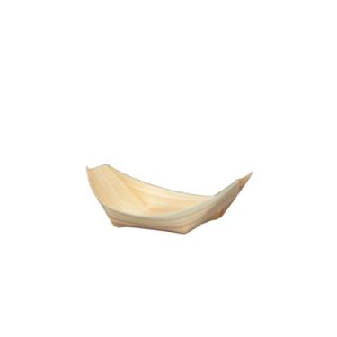 Imagem de Kit 50 Unidades - Barco Descartável Em Lâmina De Madeira Biodegradável, 11,5cm X 7cm - Ideal Para Alimentos, Eventos E Apresentações Elegantes, Sustentável E Prático Para Uso