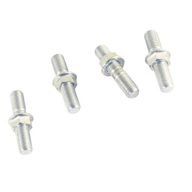 Imagem de Kit de porcas de flange de coletor de escape M10-1,25 x 48 mm compatível com Toyota/Nissan/Honda (pacote com 4 pares de parafusos e porcas)