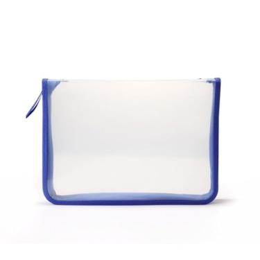 Imagem de Bolsa transparente e leve com zíper, bolsa de armazenamento de documentos, bolsa de arquivos, organizador de pastas, acessórios