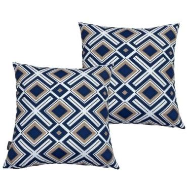 Imagem de Kit 2 Capas de Almofada Impermeável Belize Zíper Invisível 45cmx45cm -