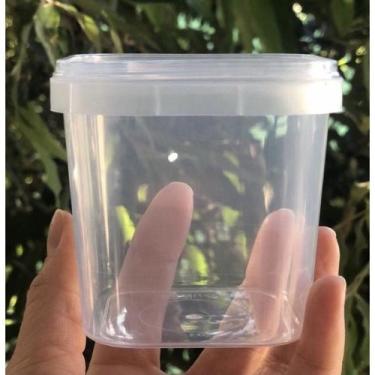 Imagem de Pote Quadrado Bolo no Pote Com Tampa Lacre 220ML Plástilânia 10und - P