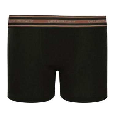 Imagem de Cueca Lupo Boxer Algodão com Elastano Infantil 141-003, Preto, GG