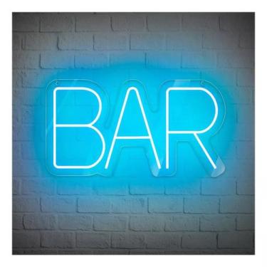 Imagem de Painel Neon Led Bar Decoração, Festa Azul - CNC Sorocaba