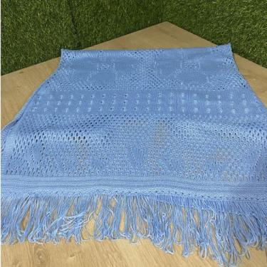 Imagem de Saida De Praia De Franja Vestido Curto Tricot Com Fenda Lateral - NoBr