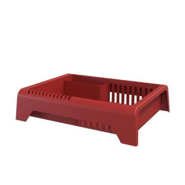 Imagem de Escorredor de Louça em Plástico Smile - Stolf, Vermelho