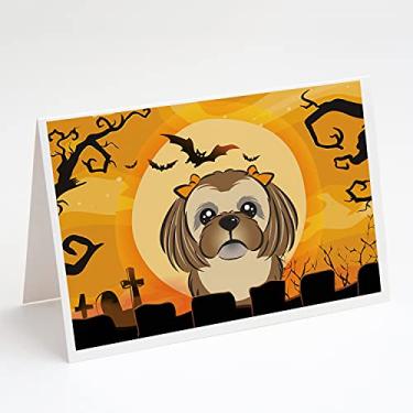 Imagem de Caroline's Treasures BB1807GCA7P Cartões de felicitações Shih Tzu marrom chocolate e envelopes, pacote com 8, 7 x 5, multicolorido