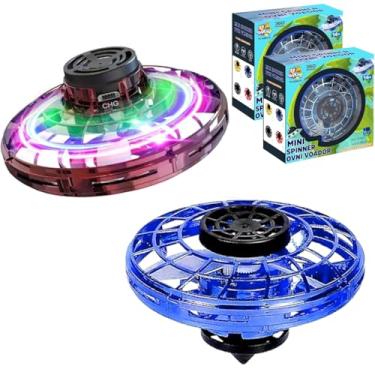 Imagem de 2 Spinner Voador Disco Voador Ovini Pião Eletrônico com Luz