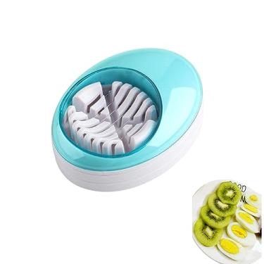Imagem de Cortador de ovos para ovos cozidos, fácil de cortar ovos em fatias, cunha e dados, corpo ABS resistente com fios de aço inoxidável, pés antiderrapantes, pode ser lavado na lava-louças, livre de BPA
