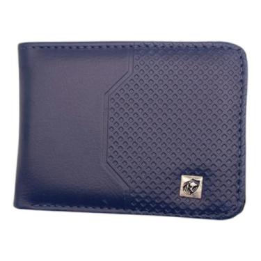 Imagem de Carteira Masculina material sintético Carimbo Metade Quadriculada RFID