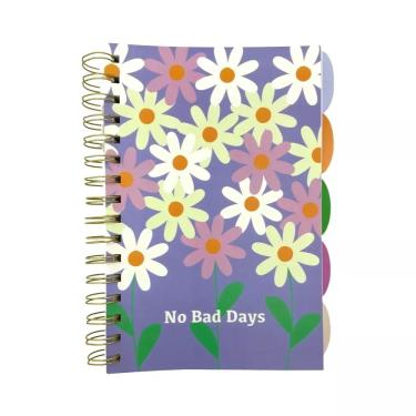 Imagem de Caderneta em Espiral com Divisão de Folhas Estampa de Flores - School Basics