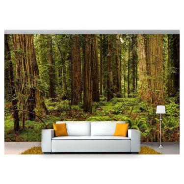 Imagem de Papel De Parede Floresta Natureza Árvores 3D 3M² Xna217