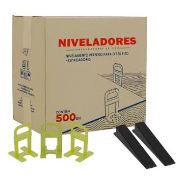 Imagem de Espaçador Nivelador 1,0Mm 500Un + 50Un Cunhas - Nivelatec