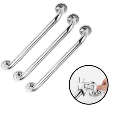 Imagem de Barra Alça Apoio Corrimão Banheiro Inox 60cm Top Alta Qualidade Inox 3