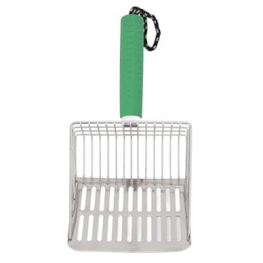 Imagem de Bolsa DE Ninhada DE Gato, Manípulo DE Cabeça Listrada DE Alça Destacável FATA FÁCIL DE LIMPAR DE LIMPE DE LIMPE DE AÇO DE AÇO INOXIMENTE para Caixa DE Areia para Caixa DE Areia