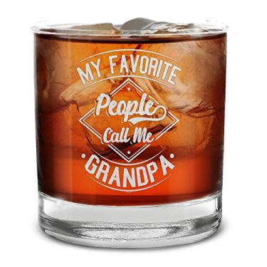 Imagem de My Favorite People Call Me Grandpa copo de uísque gravado à moda antiga copo de coquetel presente de dia dos pais para avô de netos