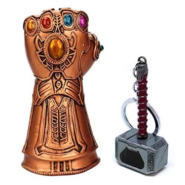 Imagem de Nidavellir Pacote com 2 abridor de cerveja e chaveiro martelo abridor de garrafas, presentes de cerveja abridor de garrafas para homens, marido, pai, vovô, namorado