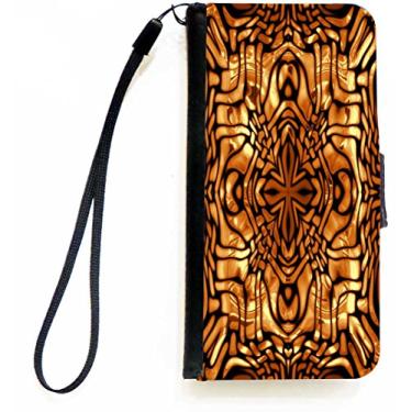 Imagem de Rikki Knight Capa tipo carteira tipo carteira tipo flip com caleidoscópio ondulado grunge Molten com aba magnética para Apple iPhone 5c