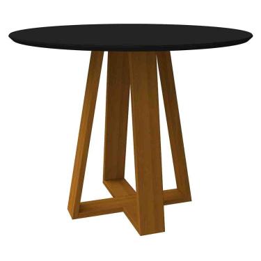 Imagem de Mesa Vitória 100X100Cm - Ypê/Preto