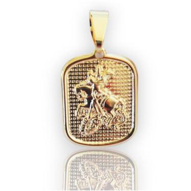 Imagem de Pingente Placa São Jorge Dourado