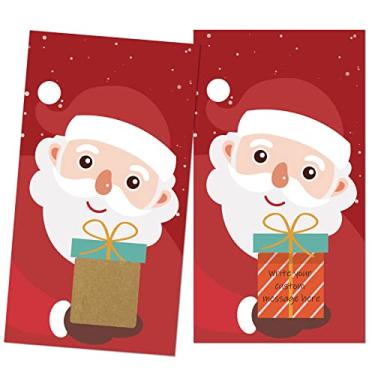 Imagem de 50 Pieces Scratch off Game Cards Scratch off Stickers Christmas Party Games Vouchers Festive Raffle Tickets Holiday Business Prize Drawings for Kids Adults Families Christmas Events Groups (Gift Box)
